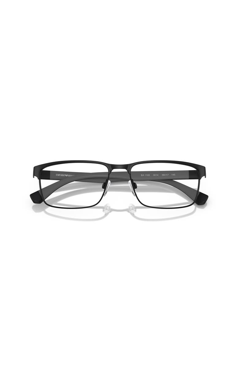 Emporio Armani 58mm Rectangle optical glasses, Alternate, color, Black