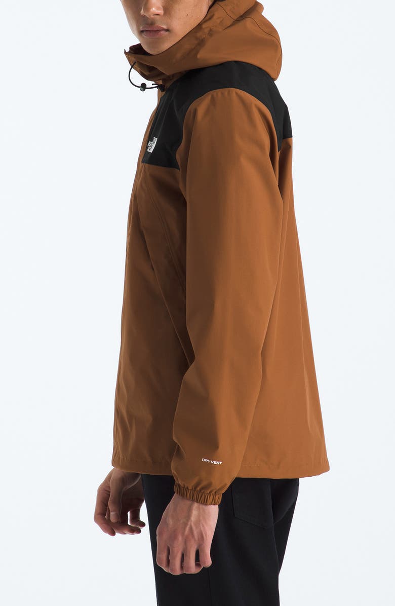 The North Face Antora Waterproof Jacket, Alternate, color, Burnt Umber/ Tnf Black