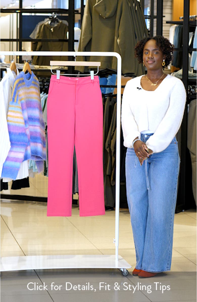 High Waist Straight Leg Pants, sales video thumbnail