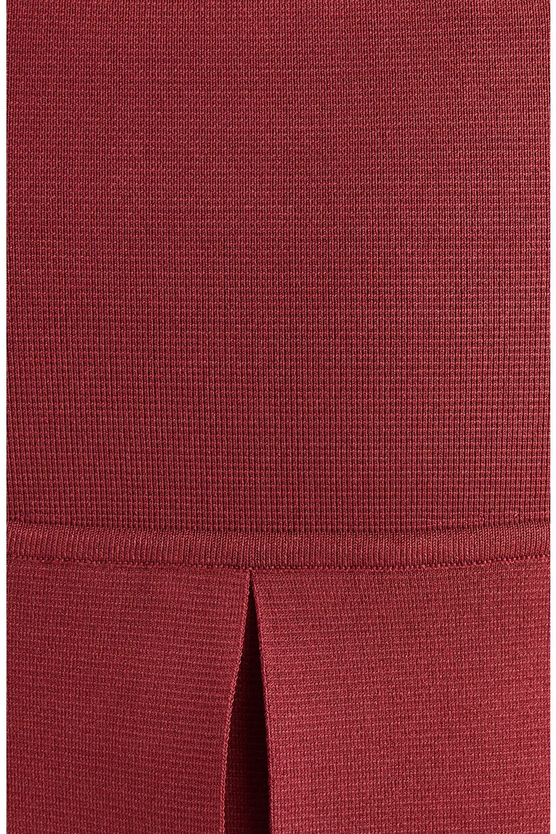 Pleated Sweater Skirt, Alternate, color, ROUGE POMPEI