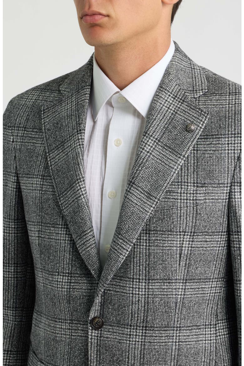 Myles Plaid Wool Sportcoat, Alternate, color, BLACK AND WHITE