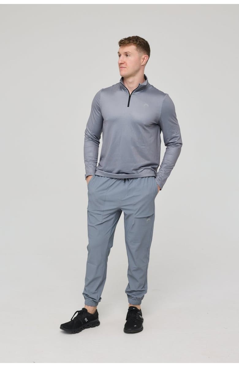 OOSC Elite Activewear 1/4 Zip Top - Grey, Alternate, color, Grey