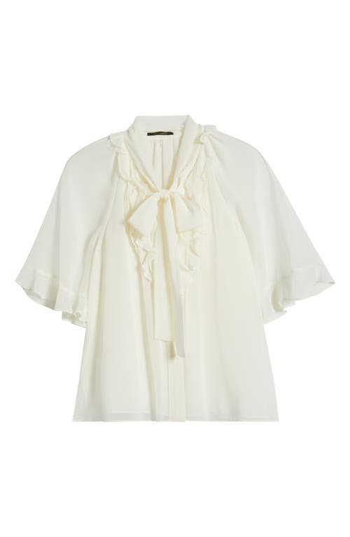 Kobi Halperin Monaco Ruffled Blouse In Ivory