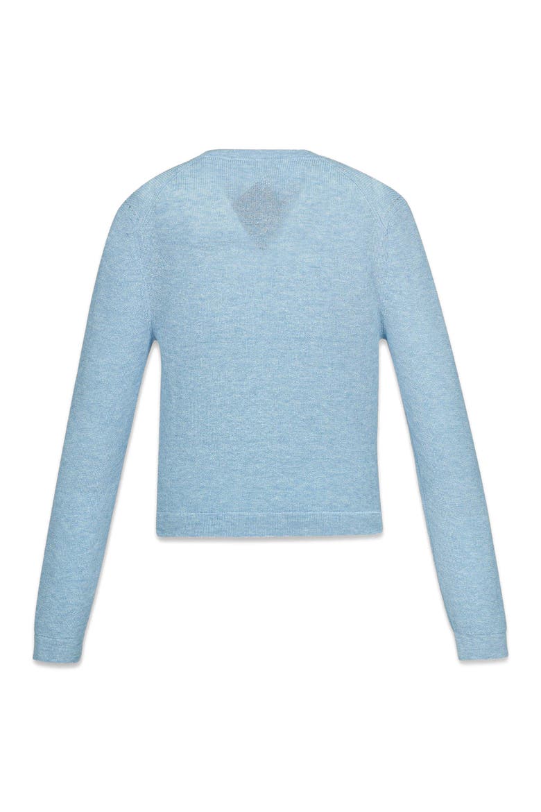 Logo Patch Knit Cardigan, Alternate, color, Blue