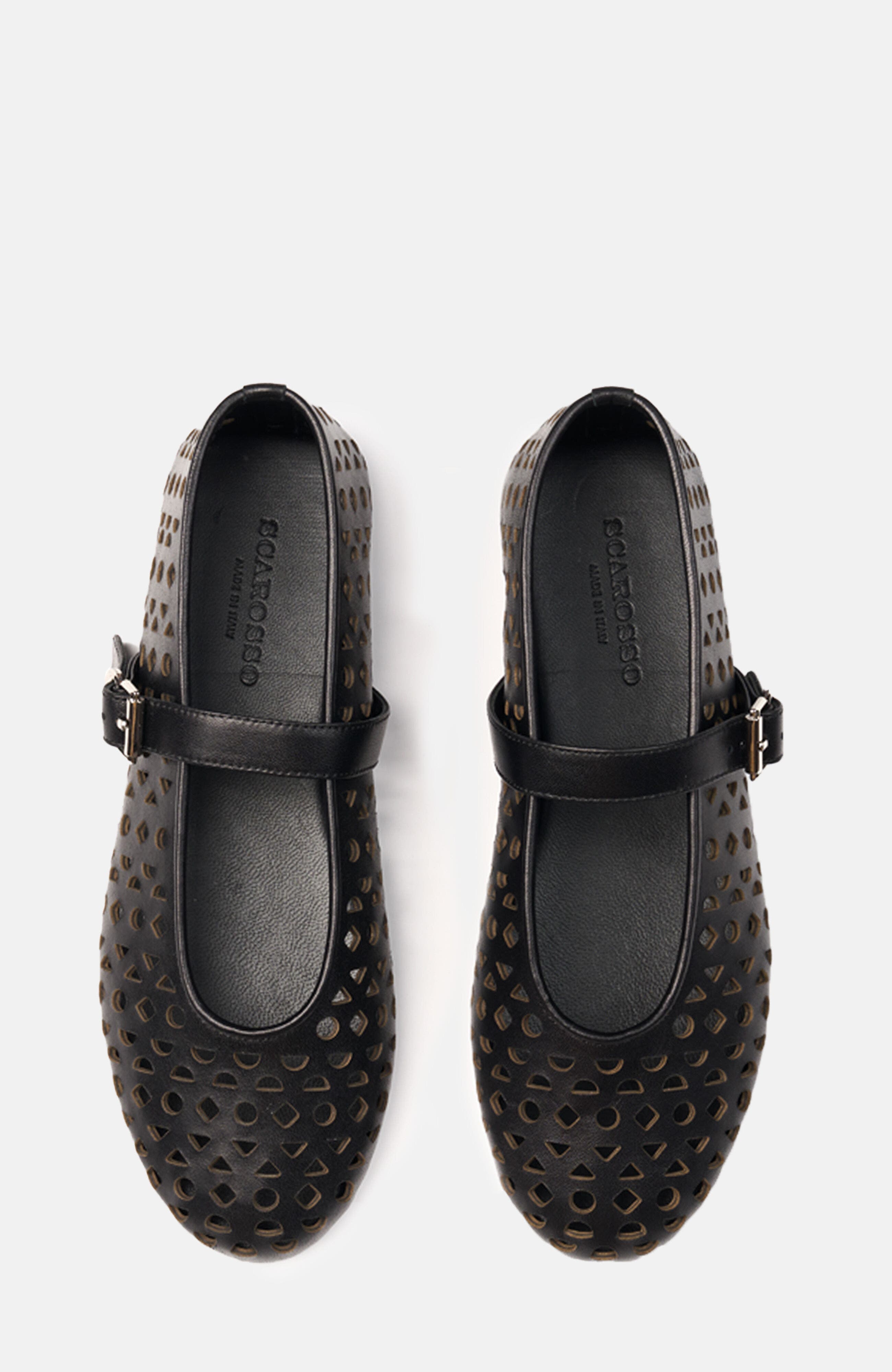 SCAROSSO Evelyn Ballerinas, Alternate, color, Black - Calf