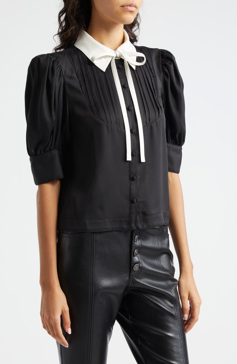 Cinq à Sept Farah Pleat Front Shirt, Alternate, color, 