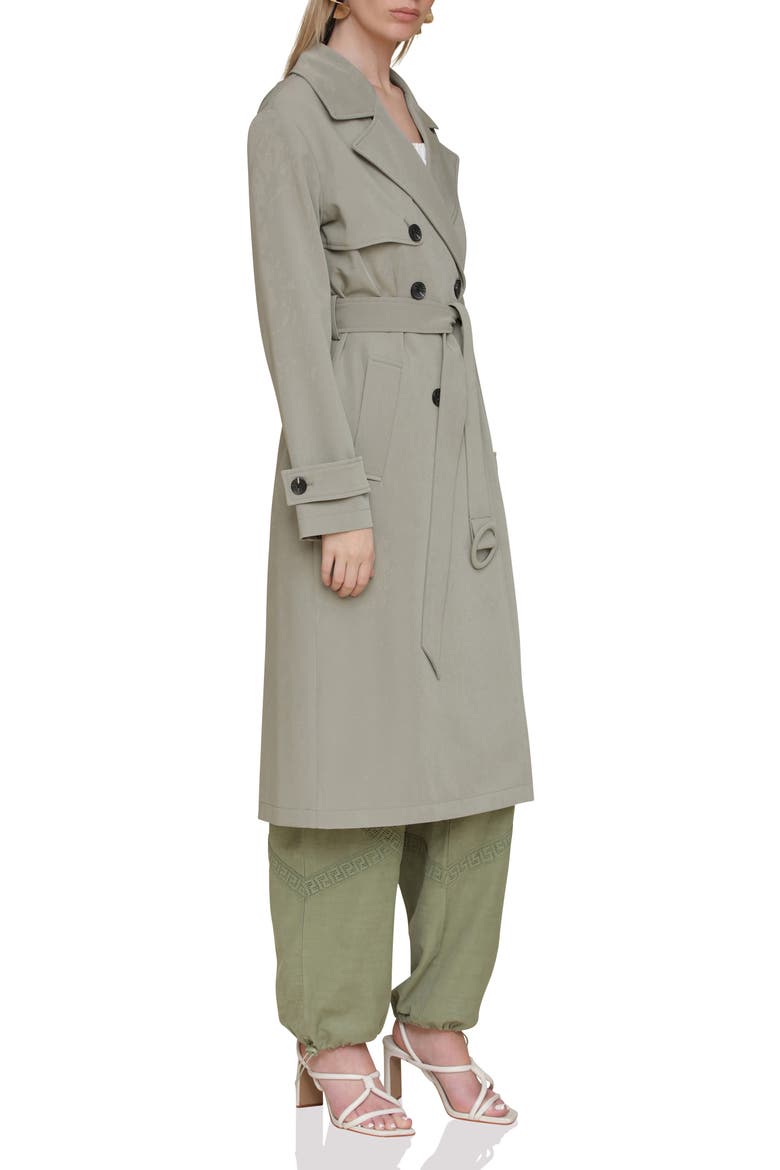 Relaxed Fit Button Back Trench Coat, Alternate, color, DESERT SAGE