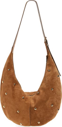 The Essential Curve Suede Shoulder Bag