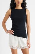 Open Edit Asymmetric Rib Cotton Tank