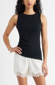 Open Edit Asymmetric Rib Cotton Tank