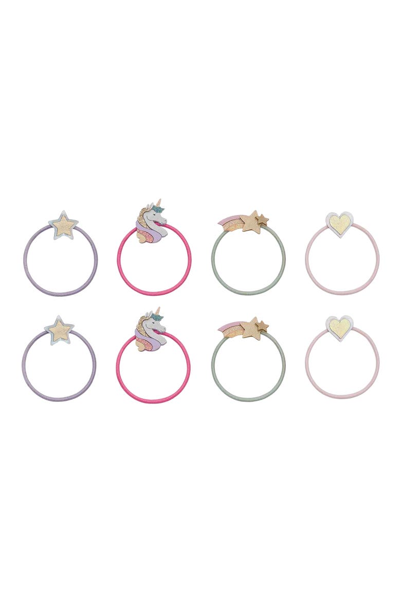 Kids' Dreamy Unicorn Assorted 6-Pack Ponytail Holders, Main, color, PINK