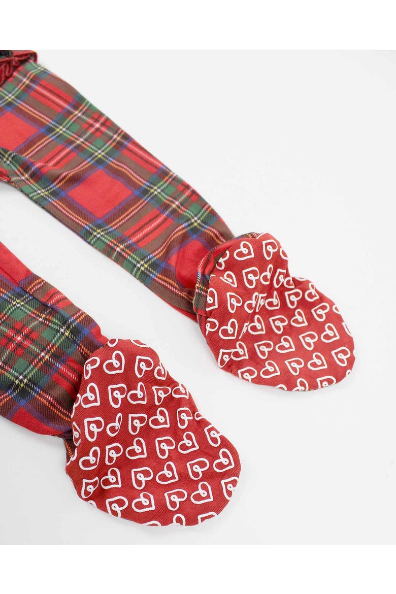 December Boy Zippered Footie, Alternate, color, Red