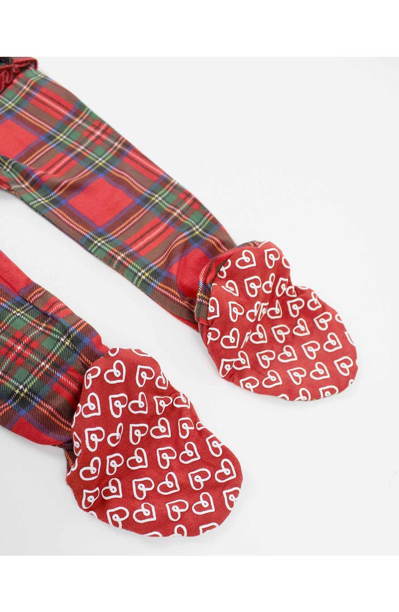 Lev Baby December Boy Zippered Footie, Alternate, color, Red