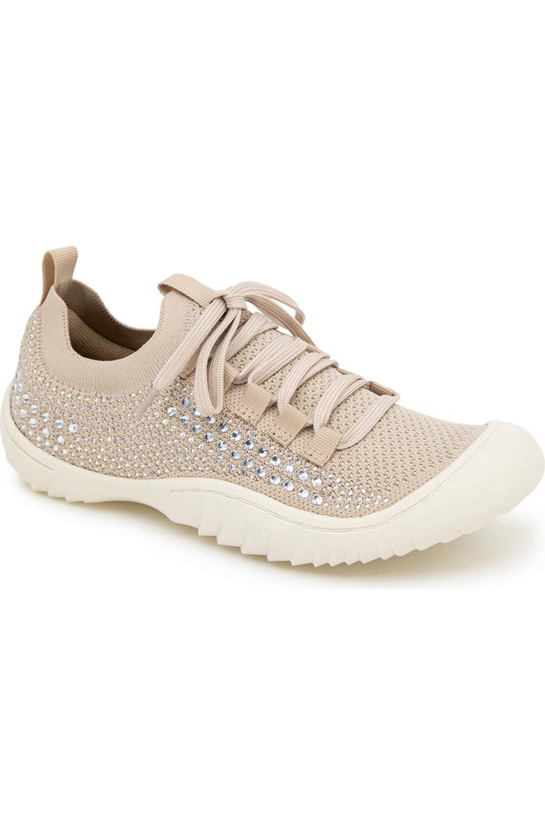 JBU Brittney Knit Slip-On Sneaker, Main, color, Light Taupe/ Jewel