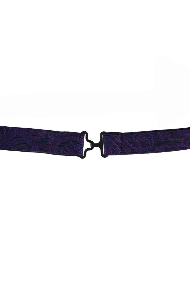 Sobee Paisley Silk Bow Tie, Alternate, color, Purple