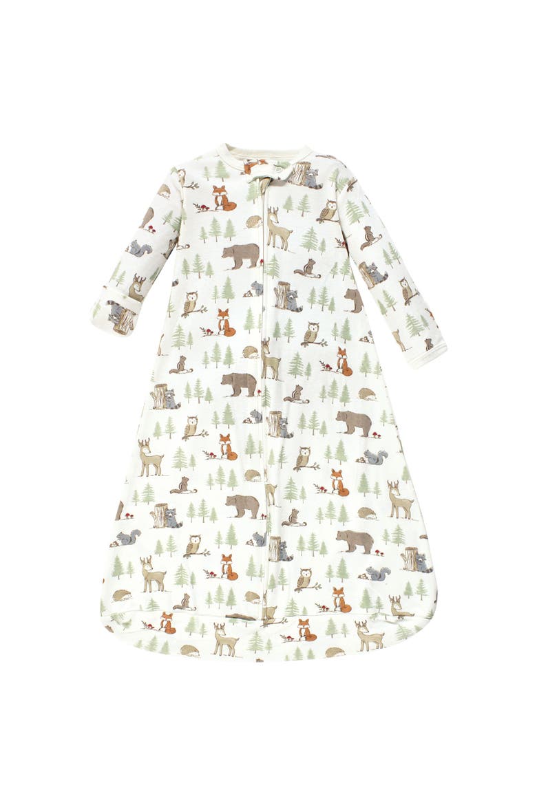 Cotton Long-Sleeve Wearable Sleeping Bag, Sack, Blanket, Alternate, color, Forest Animals