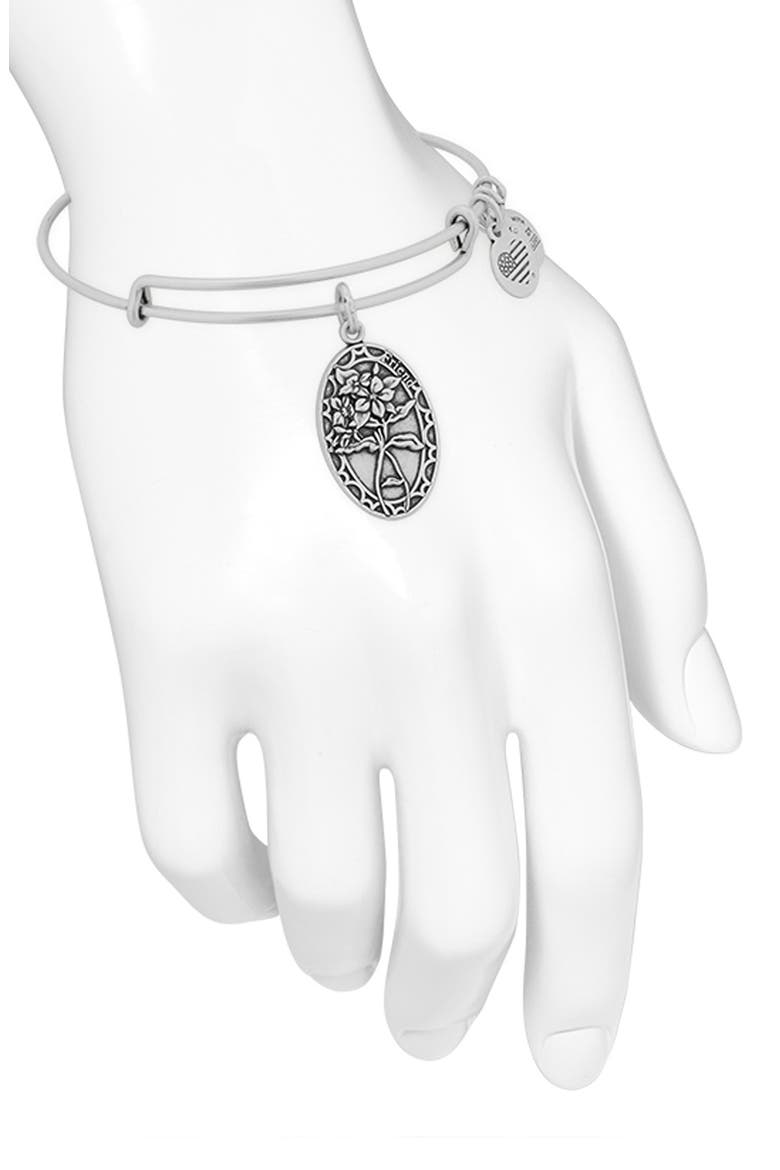 'I Love You Friend' Expandable Wire Bangle, Alternate, color, SILVER
