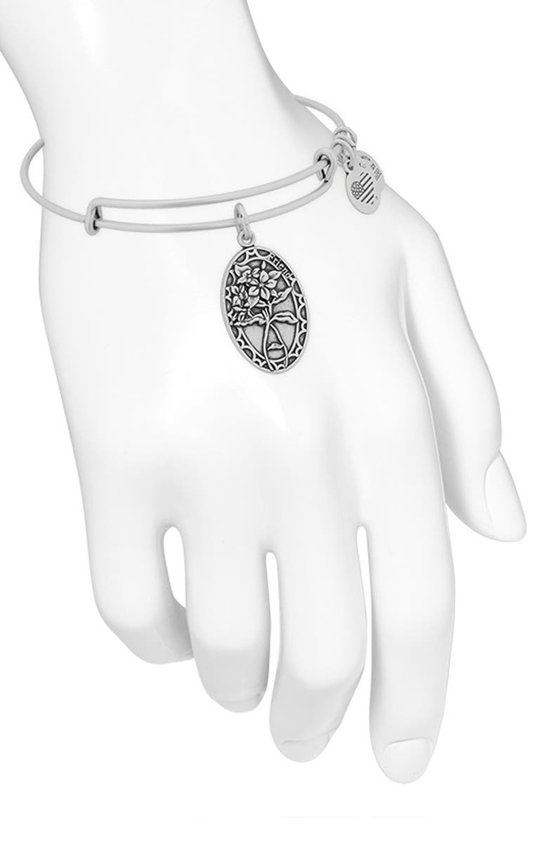 Alex and Ani 'I Love You Friend' Expandable Wire Bangle, Alternate, color,