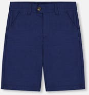 Deux par Deux Boy's Slant Pocket Bermuda Shorts Navy Blue