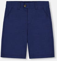 Deux par Deux Little Boy's Slant Pocket Bermuda Shorts Navy Blue