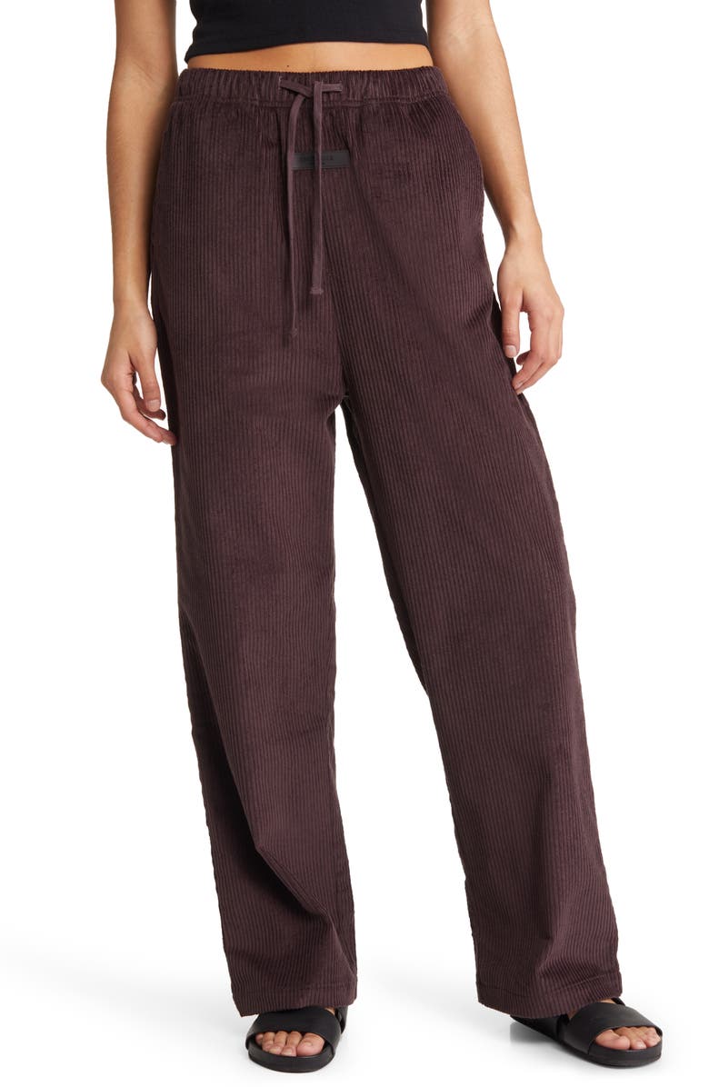 Fear of God Essentials Relaxed Cotton Corduroy Trousers, Main, color, 