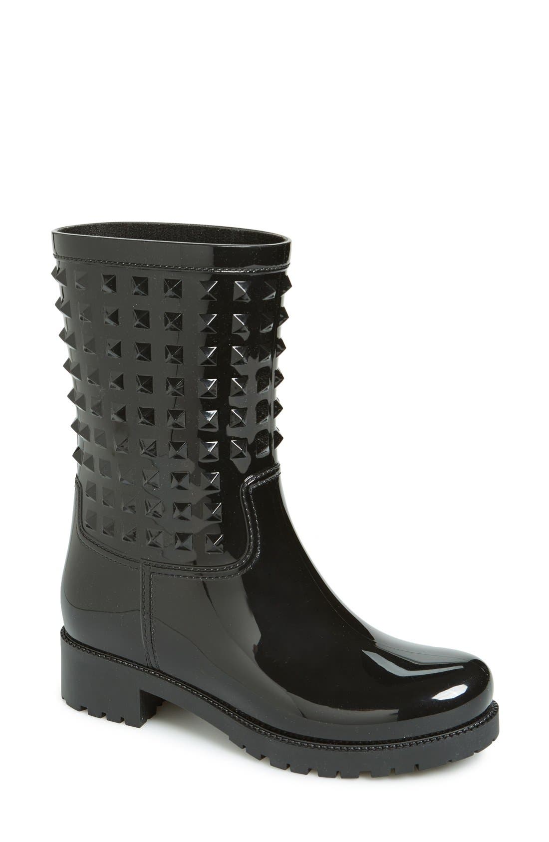 Valentino Garavani 'Rockstud' Rain Boot, Main, color, 