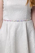 Un Deux Trois Ribbon Rhinestone Belt