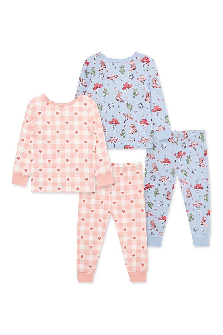 Kids' 2-Pack Fitted Two-Piece Pajamas, Alternate, color, BLUE MULTI