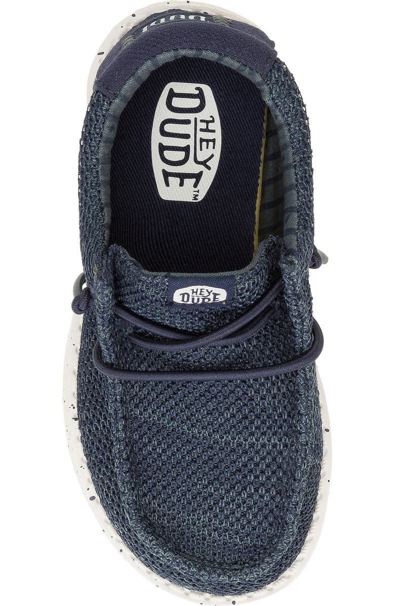 Hey Dude Kids' Wally Stretch Sox Slip-On, Alternate, color, Navy