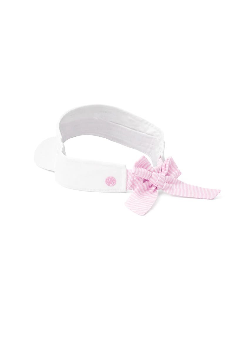 Tennis Bow Visor, Alternate, color, White