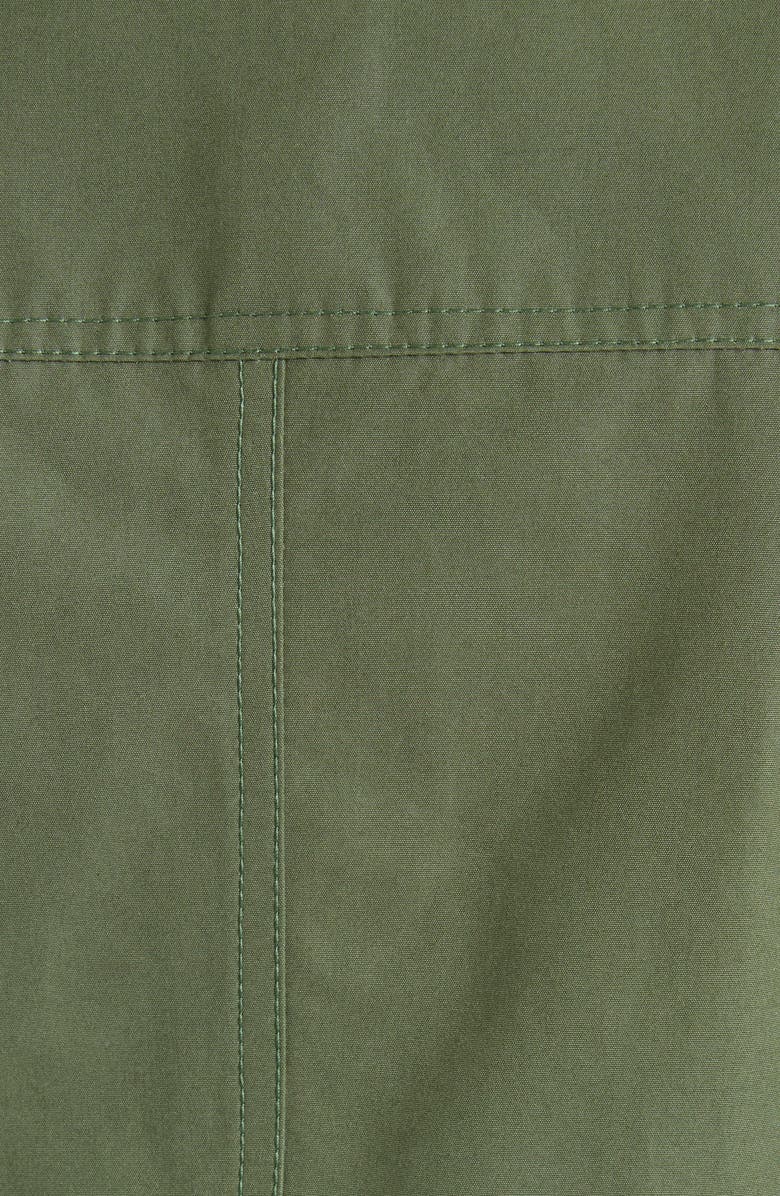 McQueen Day Button Front Cotton Poplin Minidress, Alternate, color, Khaki