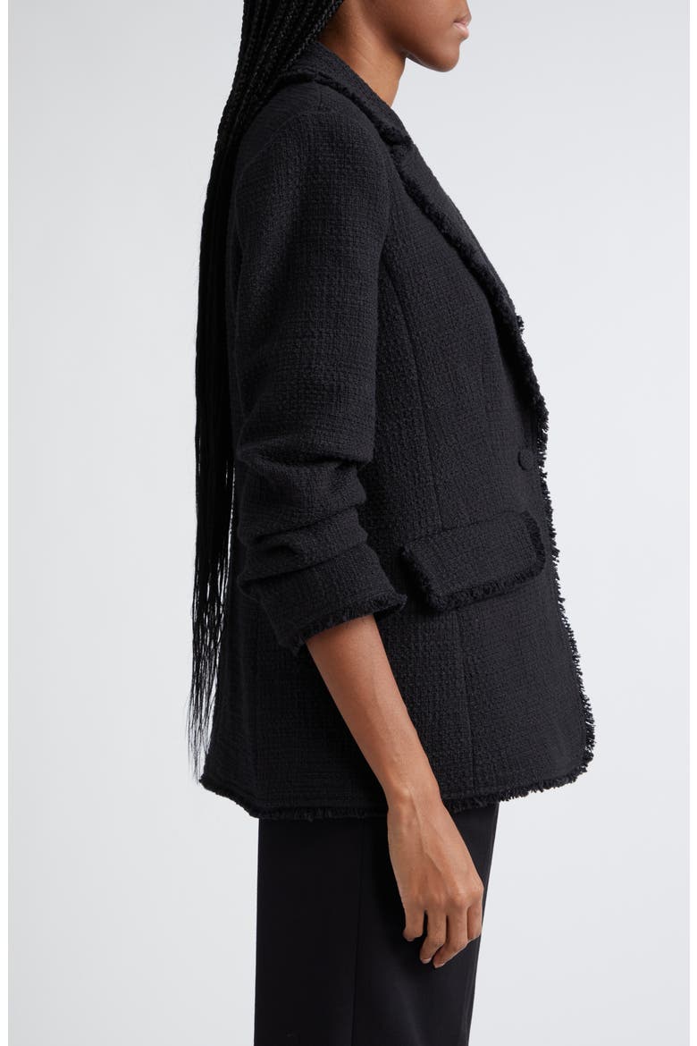 Khloe Bouclé Blazer, Alternate, color, BLACK