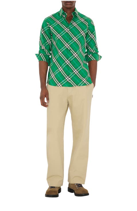 Relaxed Fit Check Cotton Shirt