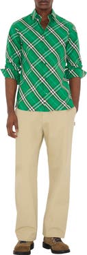 Burberry Regular Fit Check Cotton Shirt