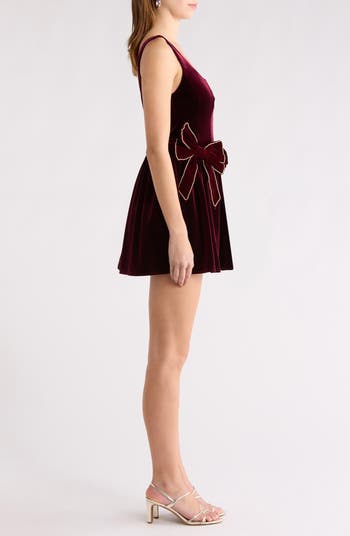 Velvet Fit & Flare Dress