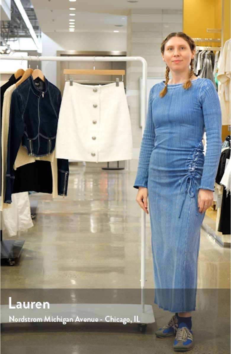 Melia Tweed Button Front Skirt, sales video thumbnail