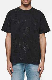 PURPLE BRAND Rhinestone Heavyweight Jersey T-Shirt