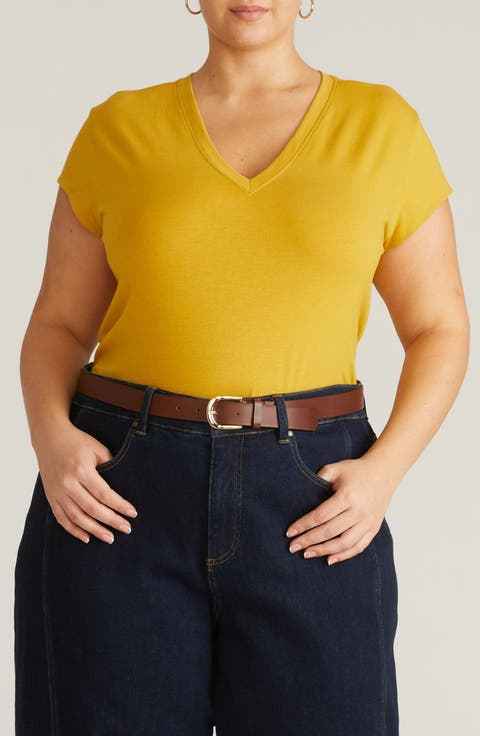 Ashley V-Neck T-Shirt (Plus)