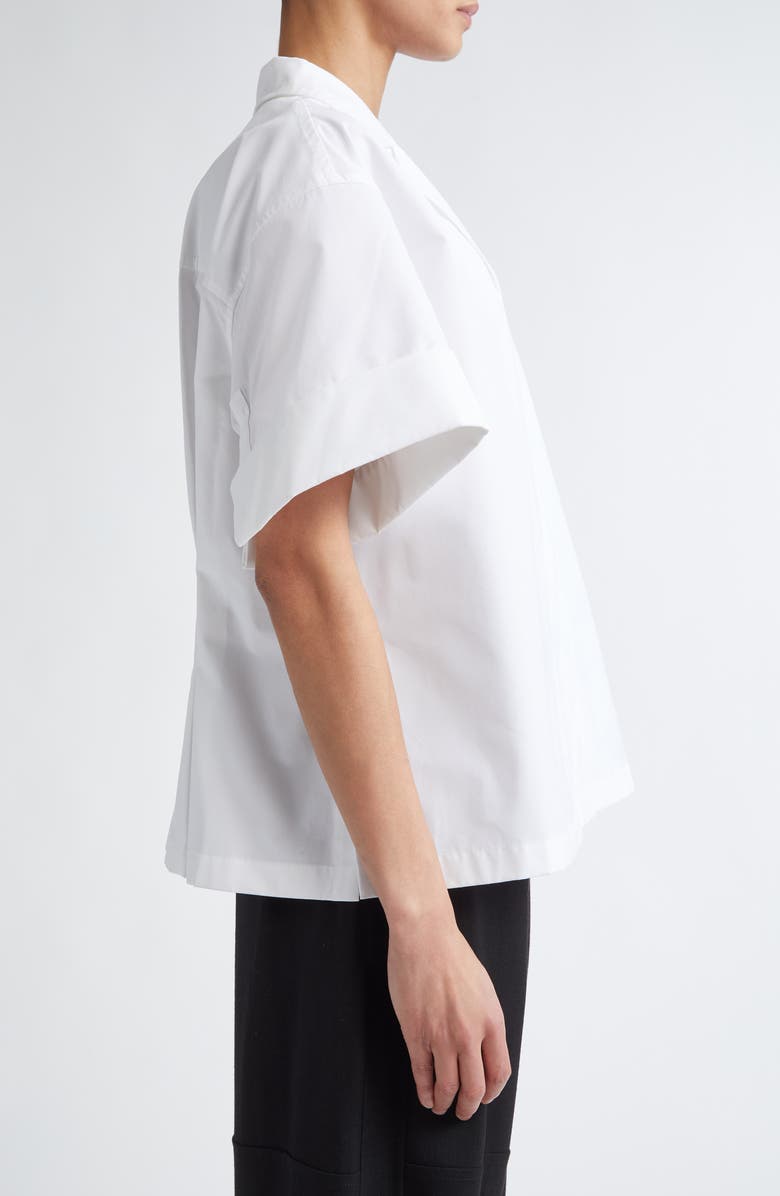 Jil Sander Boxy Cotton Poplin Button-Up Shirt, Alternate, color, Optic White