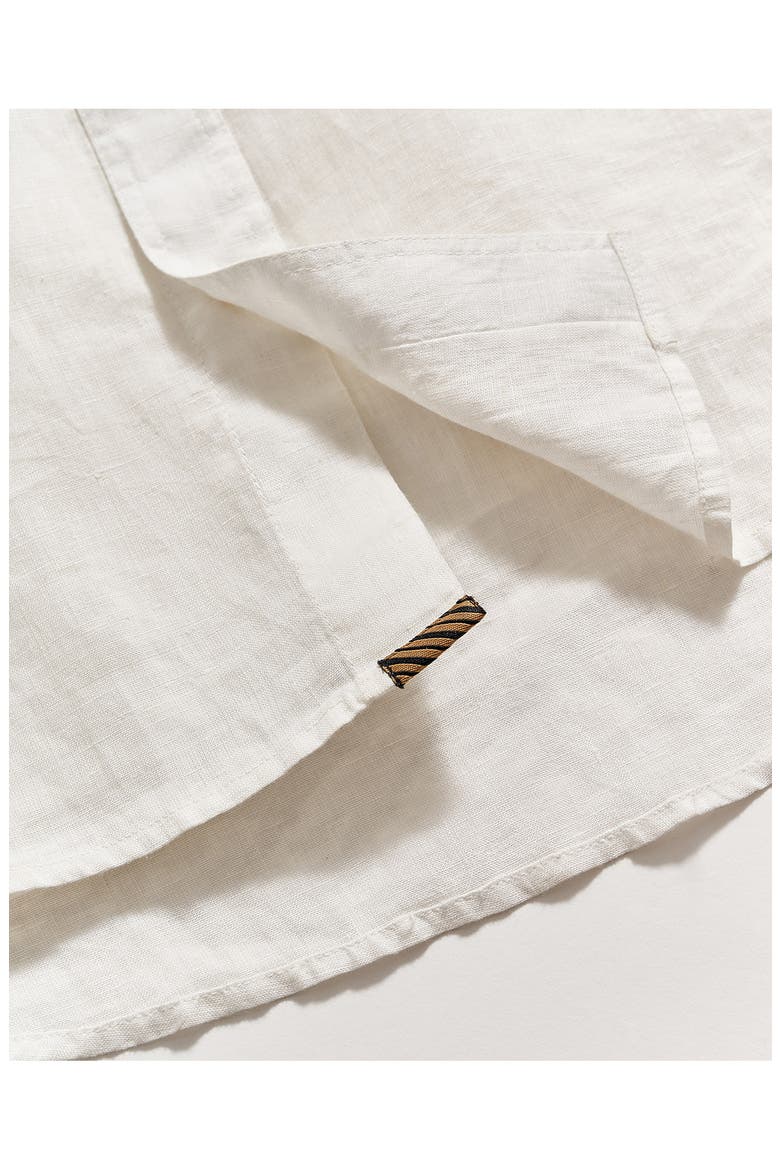 Tuscumbia Standard Fit Short Sleeve Linen Button-Down Shirt, Alternate, color, WHITE