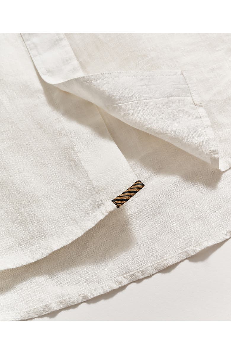 Billy Reid Tuscumbia Standard Fit Short Sleeve Linen Button-Down Shirt, Alternate, color, White