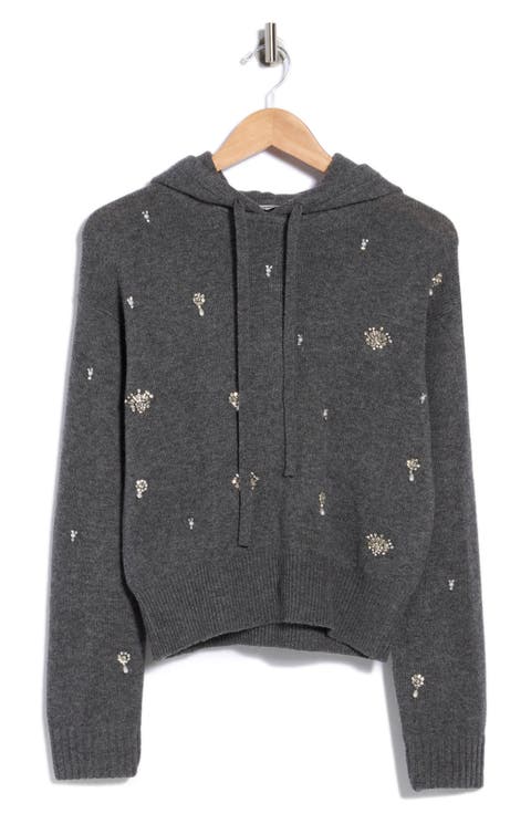 Karmen Embellished Wool & Cashmere Hoodie
