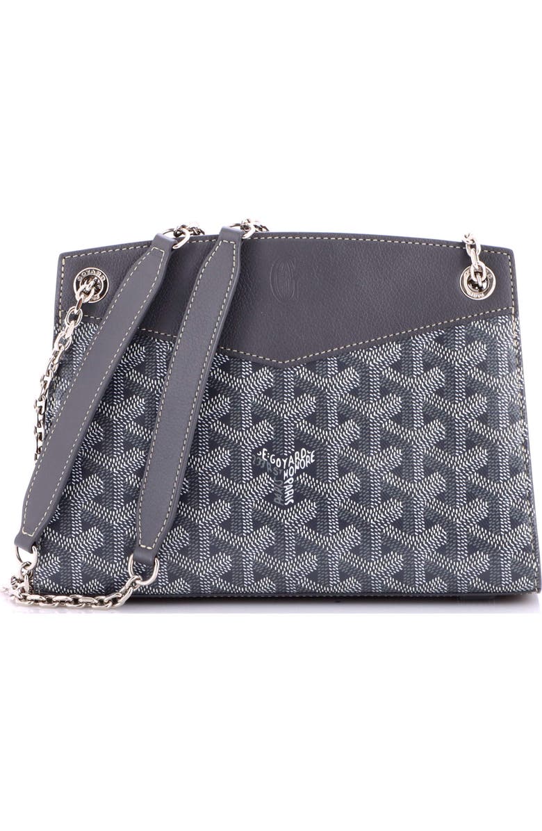 Pre-Owned Goyard Structured Rouette Chain Shoulder Bag Coated Canvas Mini, Main, color, Gray