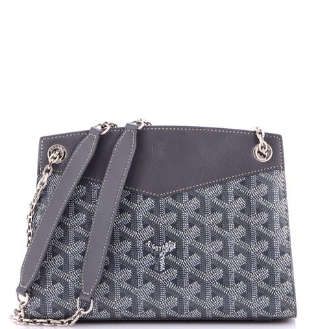 Structured Rouette Chain Shoulder Bag Coated Canvas Mini