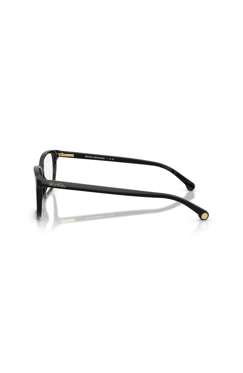 Brooks Brothers 54mm Rectangle optical glasses, Alternate, color, Black