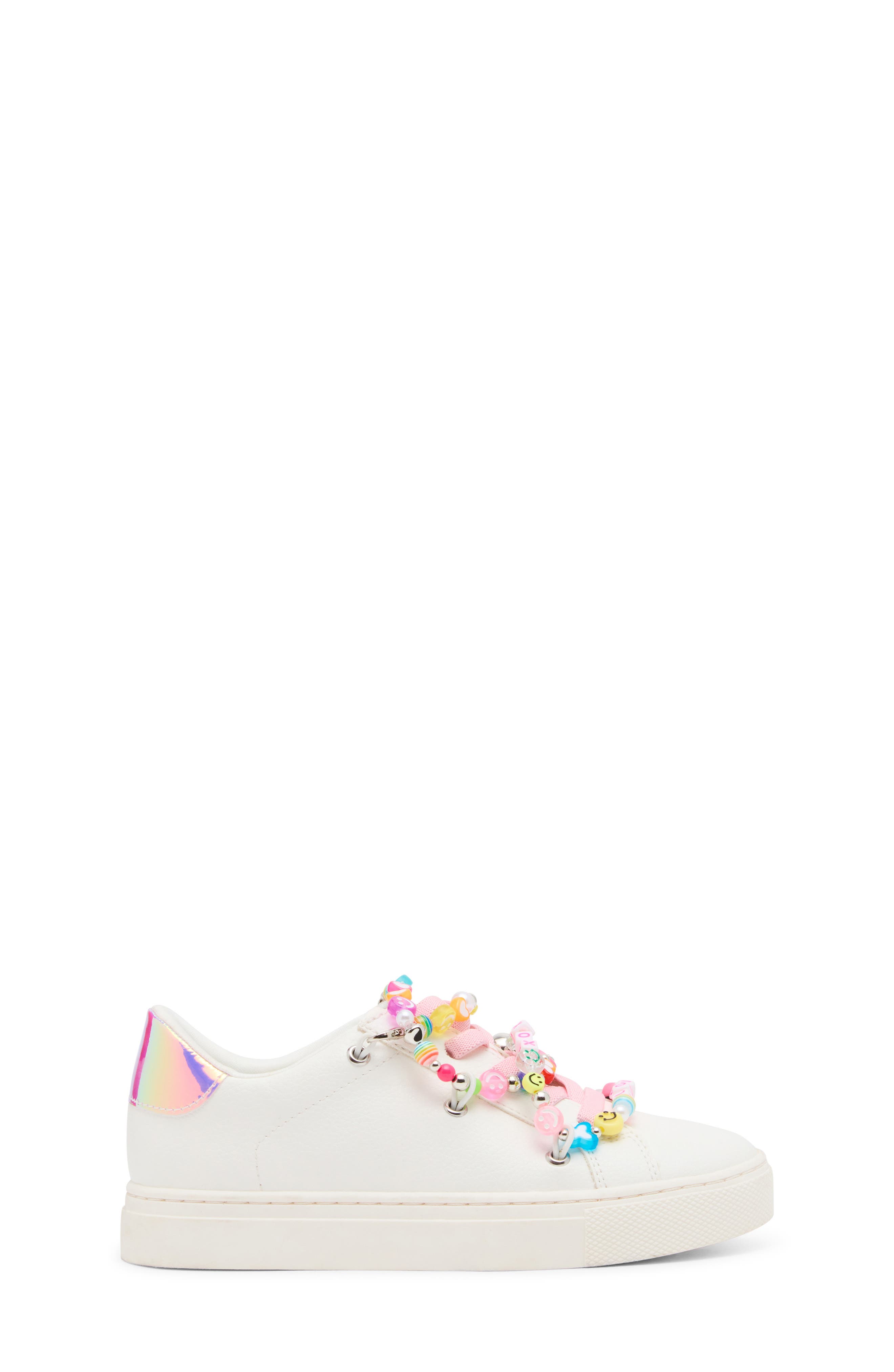 Kids' Jhushed Sneaker, Main, color, WHITE