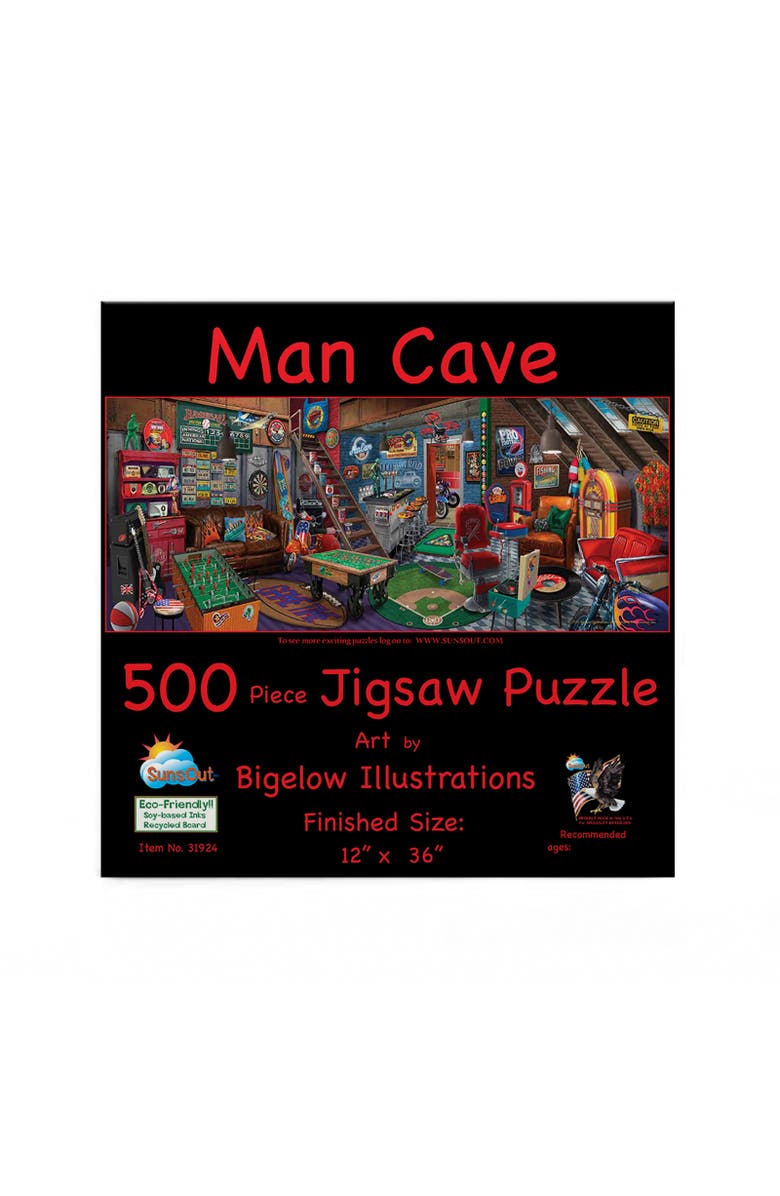 Sunsout Man Cave 500 piece Jigsaw Puzzle for Adults, Alternate, color, Multicolor