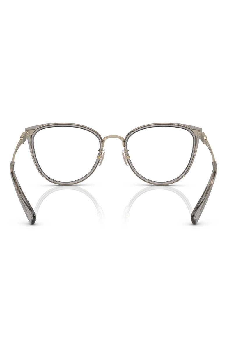 COACH 54mm Cat Eye Optical Glasses, Alternate, color, Shiny Light Gold / Demo Lens