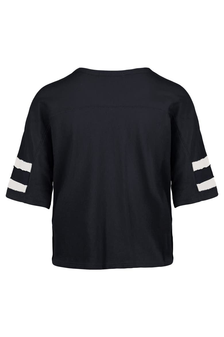 Women's '47 Navy Dallas Cowboys Premier Scout Cropped V-Neck T-Shirt, Alternate, color, Navy