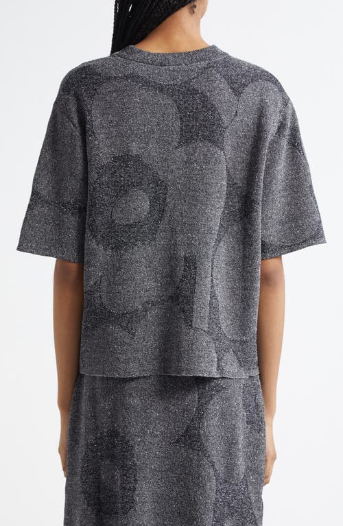 Marimekko Suloinen Unikko Floral Sweater In Grey, Dark Grey